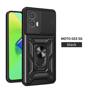 Fundas de teléfono con soporte de anillo magnético para Motorola <span class=keywords><strong>Moto</strong></span> G53/<span class=keywords><strong>EDGE</strong></span> <span class=keywords><strong>30</strong></span> Ultra 5G Protector de cámara con ventana deslizante cubierta móvil - Product Image 4