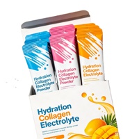 OEM Polvo de Electrolitos de Colágeno Hidratante de Fresa y Sandía con Ácido Hialurónico y Vitamina C para una Piel Radiante - Sobres de Bebida