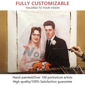 Cuadro de Arte en Lienzo Hecho a Mano de Alta Calidad, Único, con <span class=keywords><strong>Foto</strong></span> Personalizada, Arte de Pared Personalizado, Pinturas Realistas de Figuras y Retratos - Product Image 5
