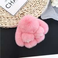 Boneka Kelinci Rex Mini Bulu Halus Lucu Gantungan Kunci Kelinci Kecil
