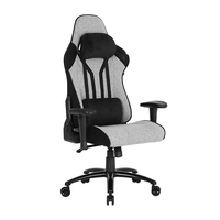 Chaise de jeu personnalisée de couleur verte avec accoudoirs 2D, tissu respirant, mousse haute densité, base en nylon, pivotante et inclinable