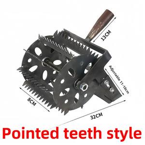 Bêche à main améliorée avec roue épaissie et élargie à bords dentelés pour un désherbage <span class=keywords><strong>efficace</strong></span> et un ameublissement du sol - Product Image 4