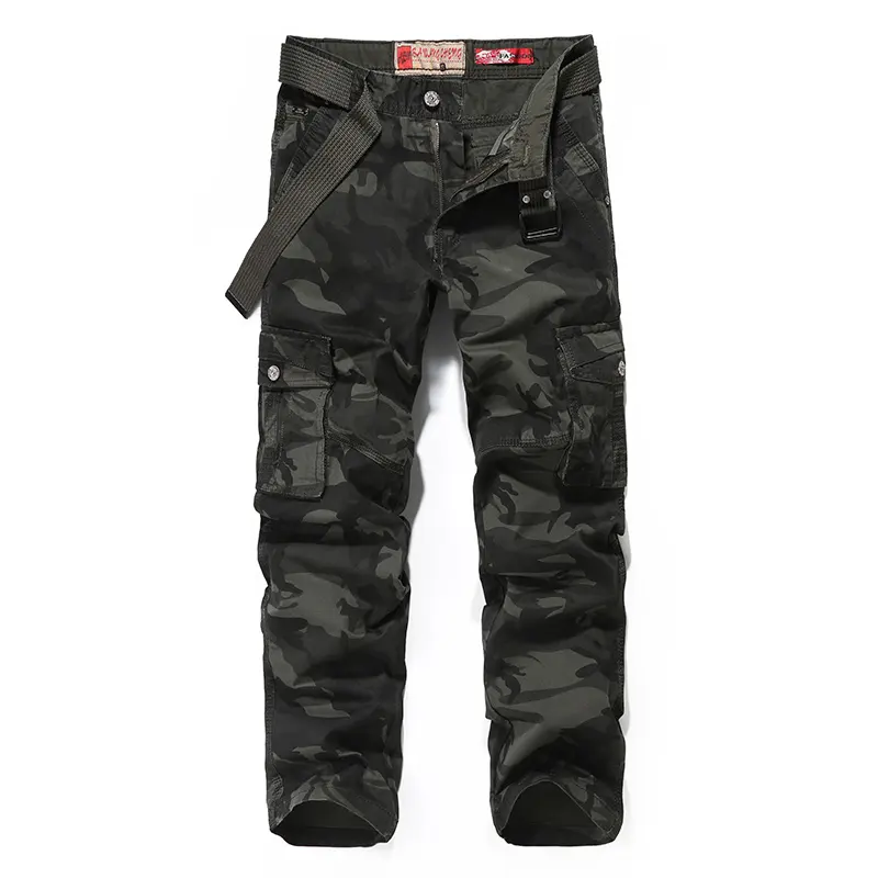 Bawangcheng Custom Nieuwe Ontwerp Baggy Casual Broek Losse Joggers Man Camo Streetwear Punk Cargo Broek Sport Capri Broek