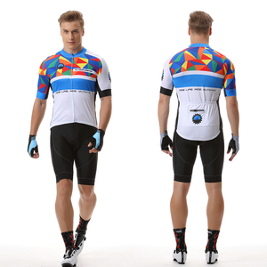 Custom Logo Unisex Abstract Pattern Summer Cycling Kit <b>Light</b> Mesh Jersey Shock Absorbing Padded MTB <b>Bicycle</b> Wear for Team Club - Product Image 2