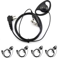 Écouteur radio PMLN6535 de style D avec microphone et PTT pour radio bidirectionnelle Motorola DP1400 Talkie-walkie