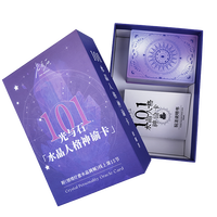 Cartes de tarot personnalisées Thriwa avec pierres et affirmations, bords arrondis, jeu d'oracle, personnalisez votre propre logo