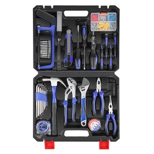 Atacado profissional casa ferramenta kit 21 pçs, métrico ferramentas domésticas ferramentas manuais auto reparo caixa de ferramentas portátil