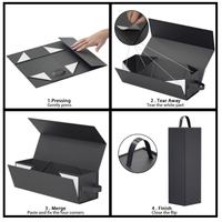Boîte cadeau à vin portable haut de gamme personnalisée, boîtes à bouteilles de vin avec poignée, pour spiritueux, fermeture magnétique, pliable, écologique