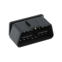 Connecteur d'interface de diagnostic automobile OBD2 mâle en plastique à 16 broches à 90 degrés