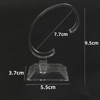 Support d'affichage transparent en acrylique pour montres, support en forme de C, présentoir de comptoir, support d'affichage pour bracelets et bijoux