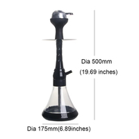 Nouveau Kit Complet Chicha en Alliage d'Aluminium Laqué 2026 avec Tête en Silicone et Gestion de la Chaleur, Type Libre, Design Français