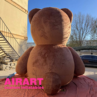 Tissu en peluche doux couleur chocolat ours en peluche gonflable ballon ours géant pour enfants jardin événement décor