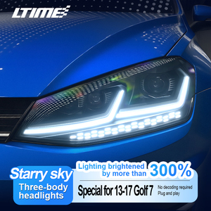 Lámpara de cabeza de estilo de coche para Vw <span class=keywords><strong>Golf</strong></span> 7, lente de proyector de <span class=keywords><strong>faro</strong></span> Led 2013-2020, faros delanteros <span class=keywords><strong>Golf</strong></span> 7,5 Mk7 Mk7.5 Tsi Gti Drl automotriz - Product Image 2