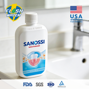 SANOSSI Bain de bouche portable sans alcool 248 ml - Rinçage buccal écologique pour femmes enceintes et haleine fraîche - Product Image 1