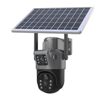 Cámara de Seguridad CCTV PTZ IP 4G de 5MP para Exteriores, con Energía Solar, Doble Lente, Doble Pantalla, PIR, Red WIFI, Seguimiento Humano
