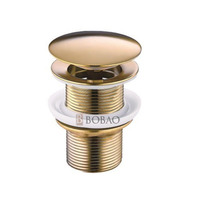 Bouchon de vidange moderne en cuivre à poussoir pour évier de lavabo