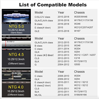 Écran tactile multimédia 12,3'' pour Mercedes Benz NTG5.0 a B E C GLE W167 W212 W246 W205 W176 C117 CarPlay sans fil Android Auto