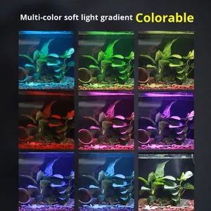 Filtro per Acquario Intelligente <span class=keywords><strong>Sen</strong></span> <span class=keywords><strong>Sen</strong></span>, Vetro Ultra Bianco, Piccolo Acquario Domestico Integrato da Scrivania, Multicolore Variabile, Senza Riscaldamento - Product Image 3