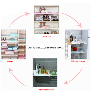 Kitchen <strong>Bathroom</strong> Extendable Adjustable <strong>Telescopic</strong> Metal Cupboard Wardrobe Closet Cabinet Spice Storage Organizer Divider <strong>Shelf</strong> - Product Image 5
