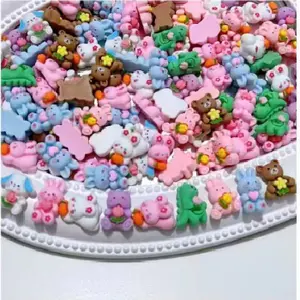 2023 Korea Kawaii Mobile Phone Decoration Scrapbooking DIY Craft Random Mix Colors Resin Flatback Cartoon Food Toy Cabochons