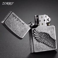 Briquet à kérosène Zorro coupe-vent créatif Ailes d'ange Fly Higher Z9770