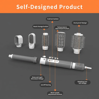Sèche-cheveux brosse multi-styler 6 en 1, 110 000 tr/min, ionique, avec embout détachable pour salon et usage domestique
