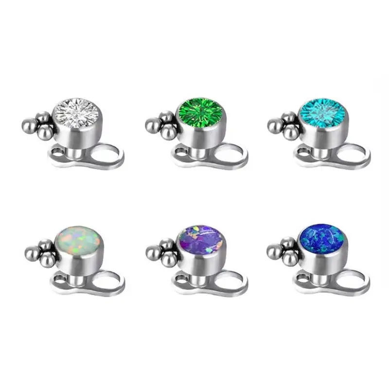 G23 Titanium Dermal Anchor Skin Diver Micro Dermal Perforatie Oppervlak Tragus Piercing Sieraden