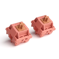 AKKO Interrupteur linéaire en palissandre 5 broches pour clavier de jeu 45 40gf Lubed d'usine Compatible avec le clavier mécanique mx diy