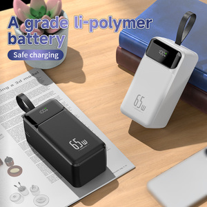 Batterie externe haute capacité 50000mAh avec écran numérique Chargeur de batterie portable PD 65W Charge rapide Ordinateur portable Batterie externe - Product Image 3