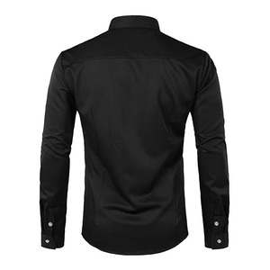 <span class=keywords><strong>Oro</strong></span> degli uomini di Ricamo Slim Fit A Maniche Lunghe Camicie Casual - Product Image 2