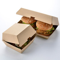 Boîtes en papier kraft ondulé biodégradable pour hamburger boîte à hot-dog