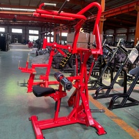 Equipo de fitness comercial: Máquina de remo alto con carga de placas para entrenamiento de espalda y dominadas