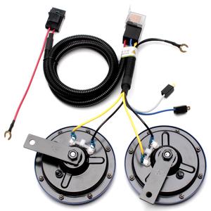 F-FARBIN Klaxons 12V electriques de Voiture en Metal Calandre Haute et Basse Tonalite Kit Klaxons Relais avec Faisceau de Cable - Product Image 4