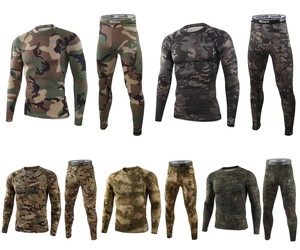 Ensemble de <span class=keywords><strong>sous</strong></span>-vêtements thermiques tactiques en polaire pour hommes Jungle, pour sports d'hiver en plein air, camouflage, respirant - Product Image 6