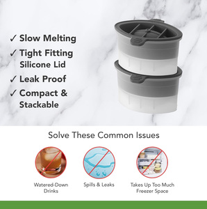 Stampo per Cubetti di Ghiaccio a Forma di Pallone da Calcio in Silicone Grigio Ecologico Economico, Accessorio da Cucina per Alimenti - Product Image 3