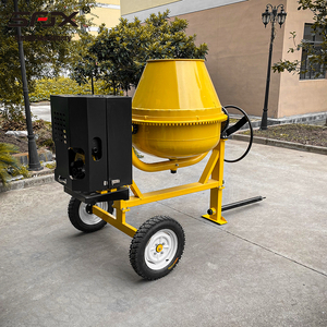 Bétonnière électrique portable jaune SFJX avec moteur de 3 kW, déchargement manuel pour usage en construction - Product Image 3