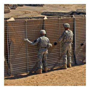 <span class=keywords><strong>Gabion</strong></span> galvanisé rempli de terre, soudé en périmètre, pour barrière défensive / bastion de défense pour stand de tir - Product Image 1