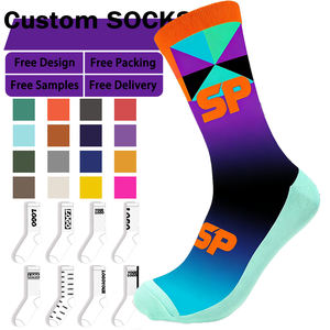 Chaussettes habillées colorées <span class=keywords><strong>mi</strong></span>-mollet personnalisées en Spandex/Polyester/Coton pour hommes, respirantes, vente en gros - Product Image 1