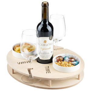 Sofá de madera maciza personalizado Snack Butler organizador y portabotellas sofá de bambú bandeja de comida titular - Product Image 6