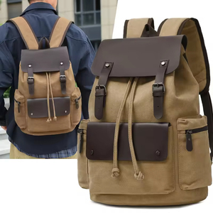 2026 Men's High Quality CanvasMen's <b>Backpacks</b> <b>Large</b> Capacity Leisure Business Schoolbag Youth Fashion College Travel Sport Bag - Product Image 4