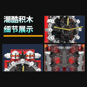 Blocs de construction mécaniques série Groupe Horloge Nature Animaux Yuxing Model <span class=keywords><strong>King</strong></span> Flagship Store, 40 pièces à assembler pour enfants - Product Image 3