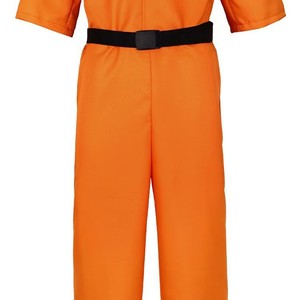 Costume de Cosplay Luigi <span class=keywords><strong>Mangione</strong></span> DOC Orange Prisoner à Manches Courtes avec Ceinture pour Halloween et Carnaval - Product Image 5