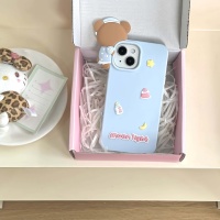 Étui de téléphone mignon avec ours endormi pour iPhone 16 15 14 13 Pro Max, coque de protection souple