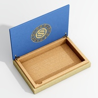 Coffret en bois de cèdre espagnol pour 7 cigares, emballage cadeau, humidificateur de bureau personnalisé en bois