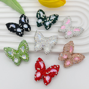 Strass papillon perles luxe arc breloques concepteur breloques pour étui de téléphone chaussure sandales bricolage décoration breloques - Product Image 1