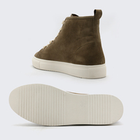 Fabricants de baskets personnalisées LANCI OEM, baskets à tige haute en daim, chaussures de luxe pour hommes