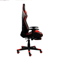 Chaise de bureau moderne confortable, pivotante, avec dossier inclinable, réglage manuel de la hauteur, en cuir PU, base en fer