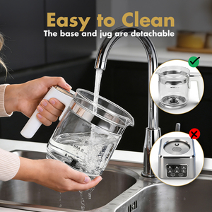 Espumador de <span class=keywords><strong>Leche</strong></span> Eléctrico 6 en 1 de Vidrio Grande, <span class=keywords><strong>Calentador</strong></span> de <span class=keywords><strong>Leche</strong></span> de Alta Calidad para Preparar Café - Product Image 6