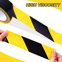 Ruban adhésif de signalisation de sécurité professionnel en PVC acrylique haute durabilité, jaune, imperméable, simple face, personnalisé