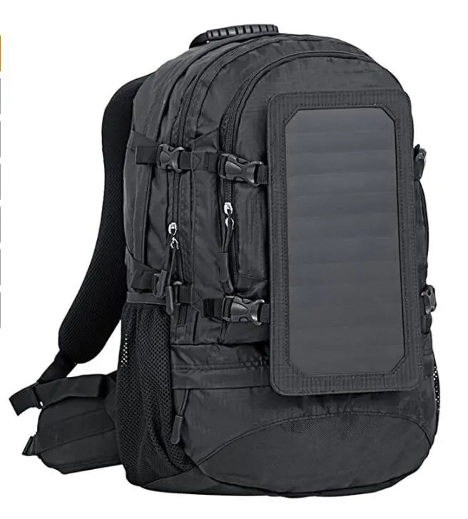 2021 GRS RPET Solar Backpack 7W Solar Panel Charge For Cell Phones und 5V Device Power Supply